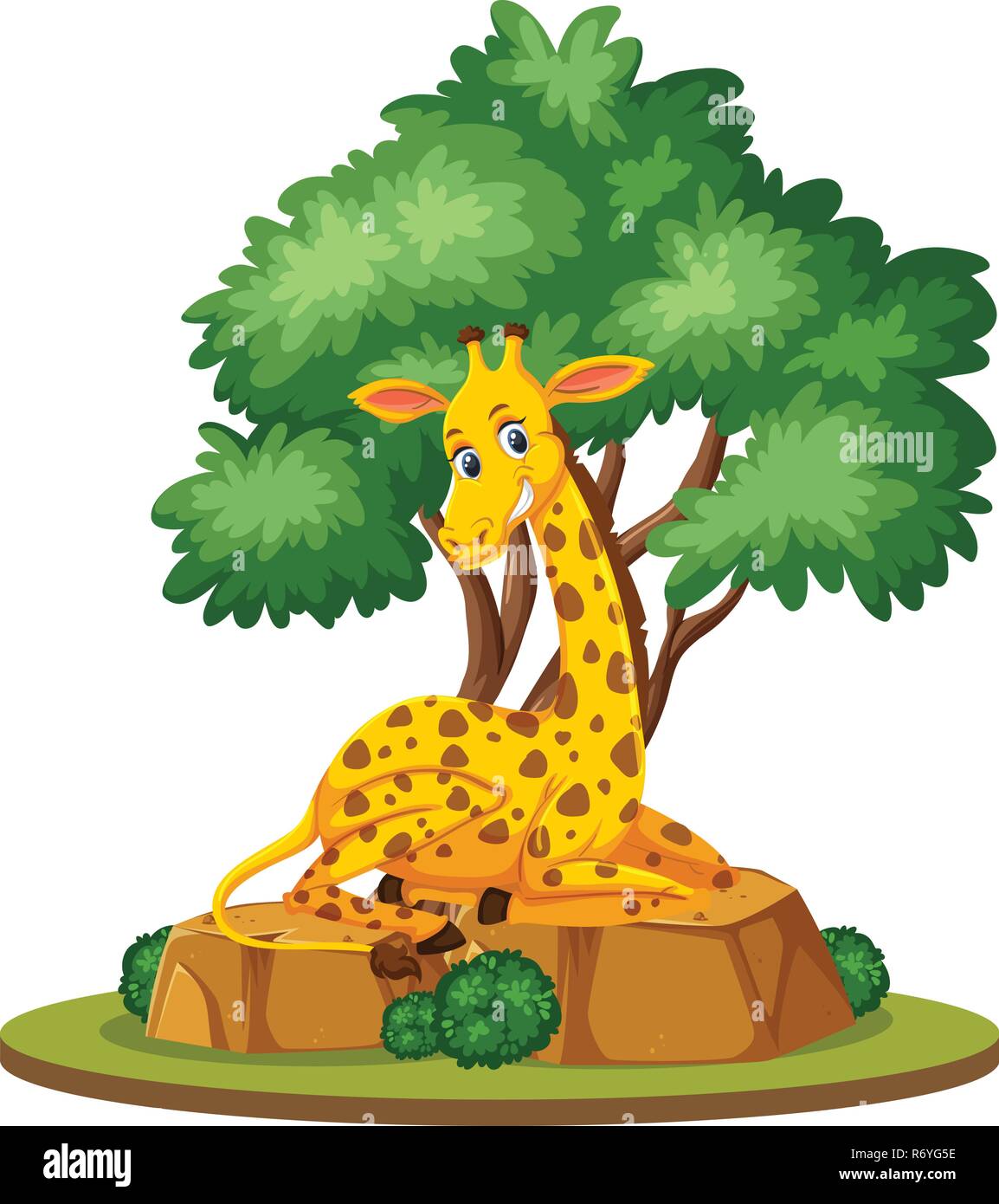 Isolated giraffe in nature illustration Stock Vector Image & Art - Alamy
