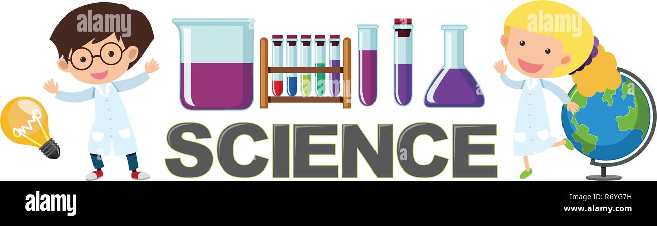 Students character with science element illustration Stock Vector Image ...