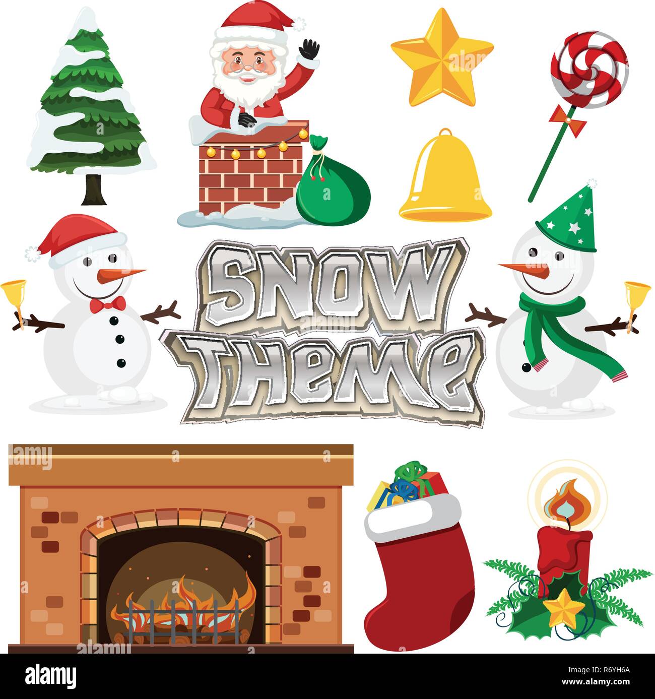 Set of Christmas element illustration Stock Vector Image & Art - Alamy