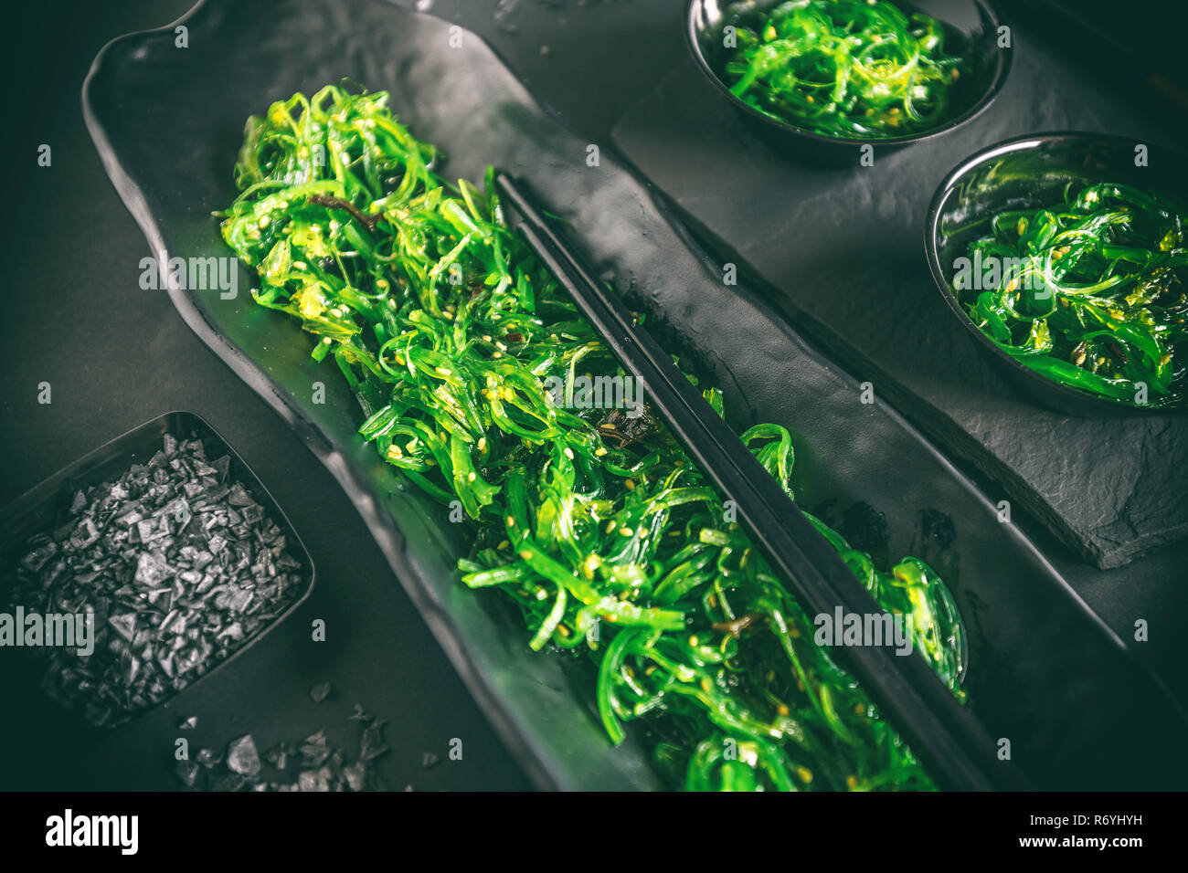 Pickled spicy seaweed Stock Photo