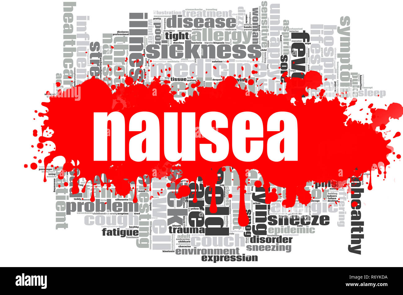 Nausea word cloud design Stock Photo Alamy