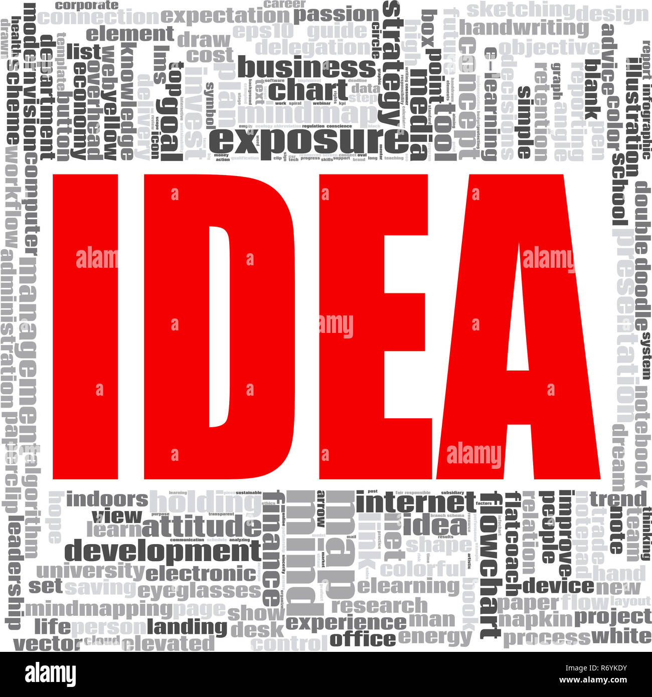 Idea Word Cloud Stock Photo Alamy