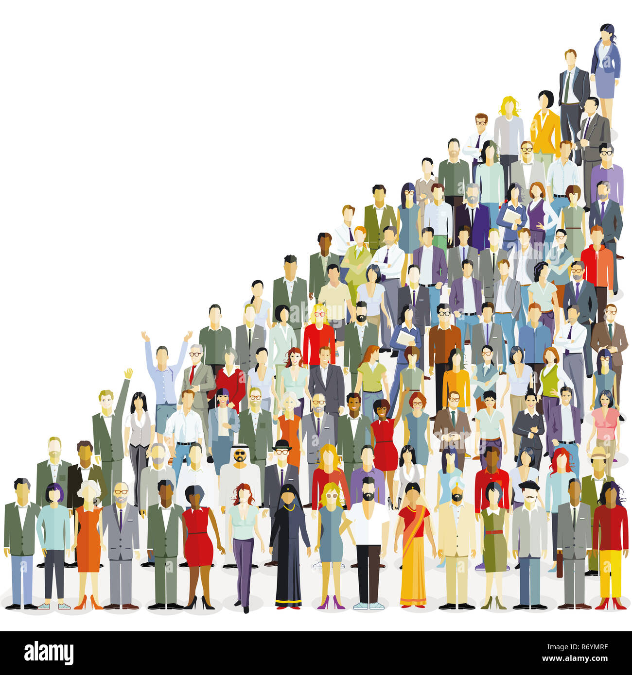 an international population,illustration Stock Photo
