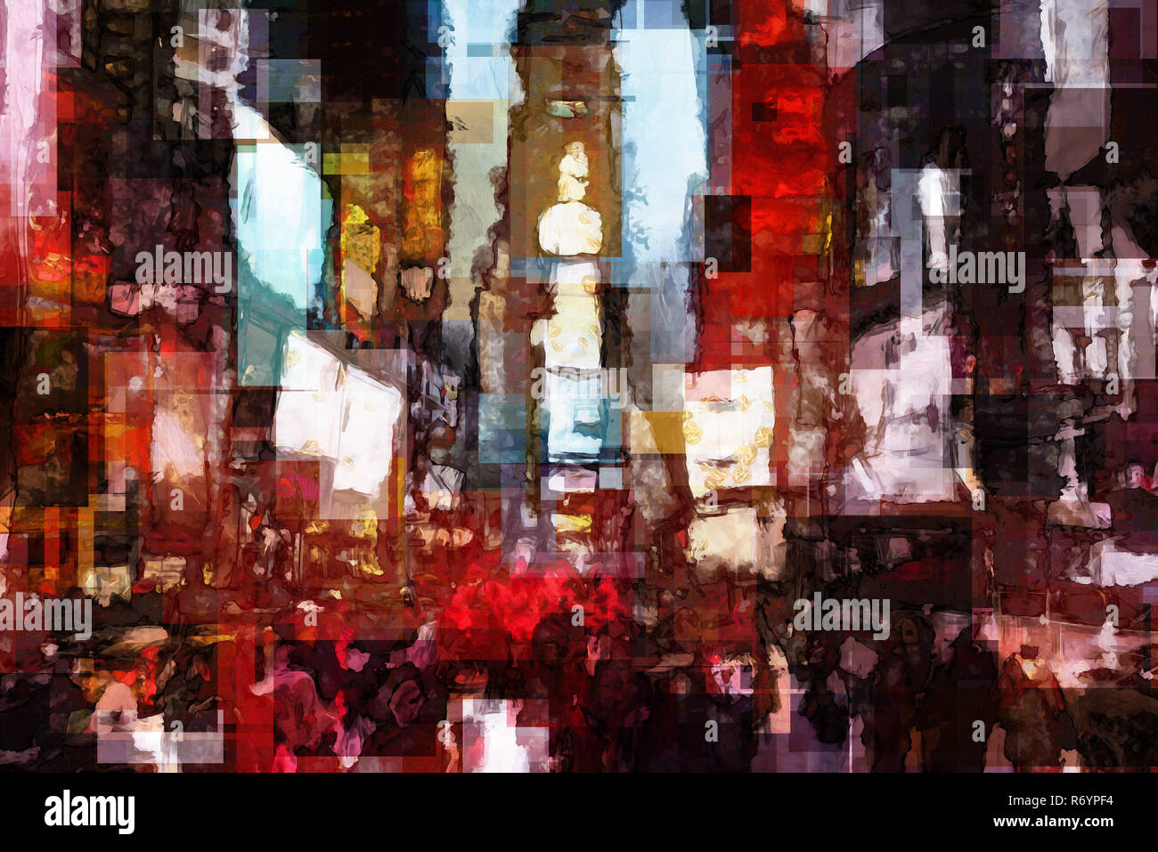 Abstract modern painting. Times Square Stock Photo - Alamy