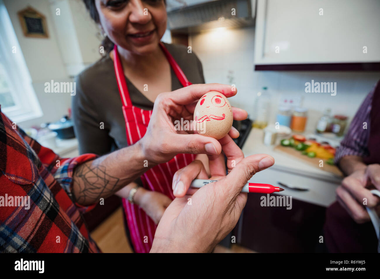 Egg with a Funny Face Stock Photo - Alamy