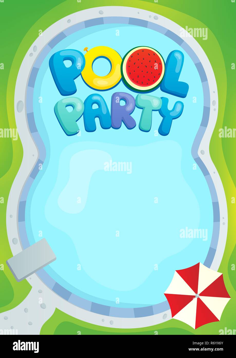 Pool party theme image 1 Stock Photo - Alamy