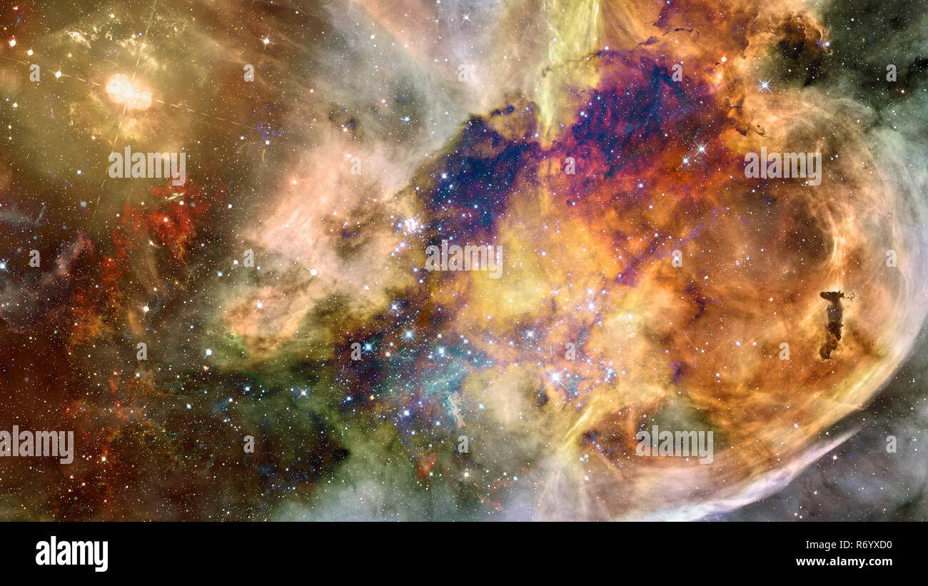 Nebula the site of star formation. Elements of this image furnished by NASA. Stock Photo