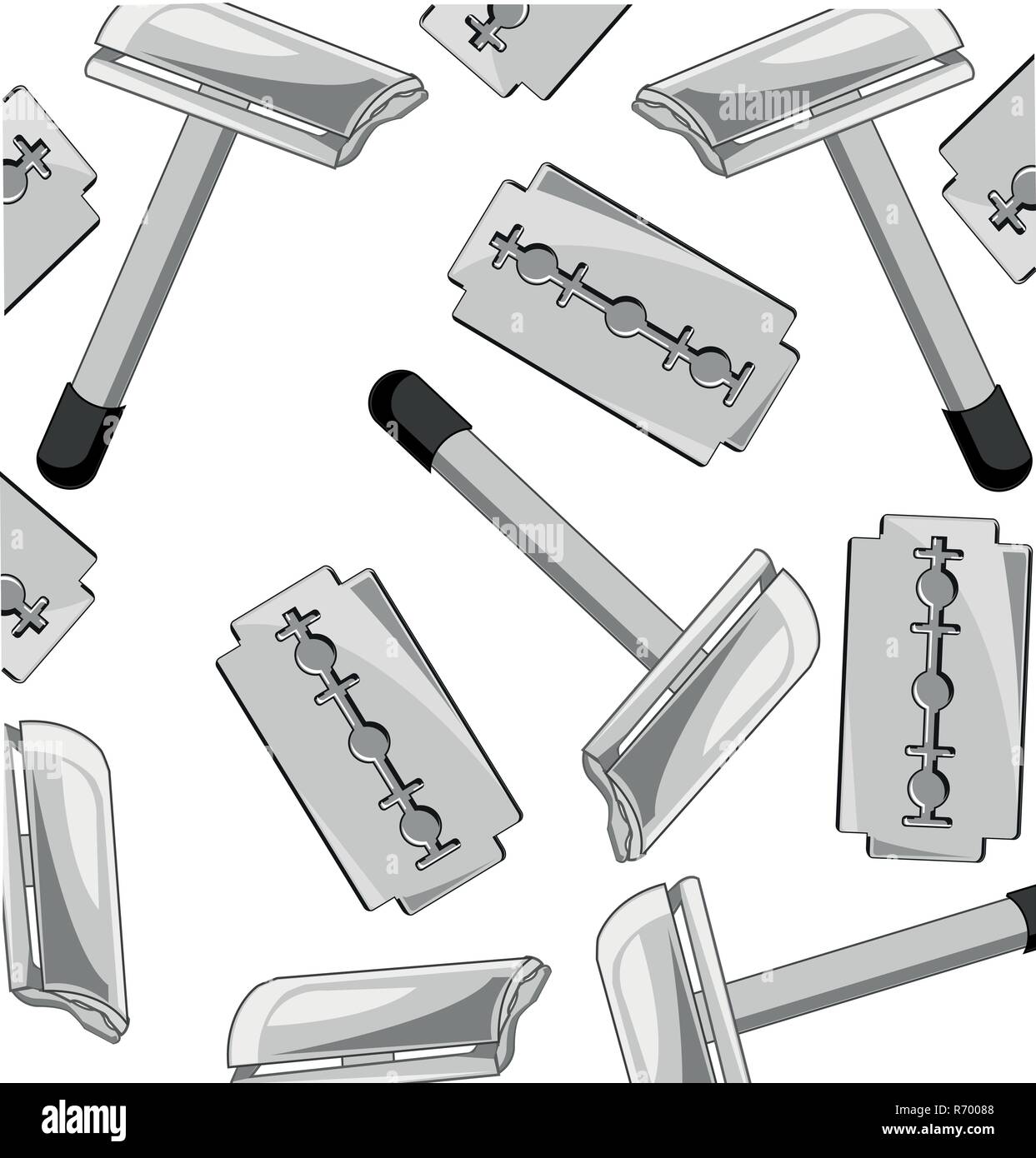 Shaving blades Stock Vector Images - Alamy