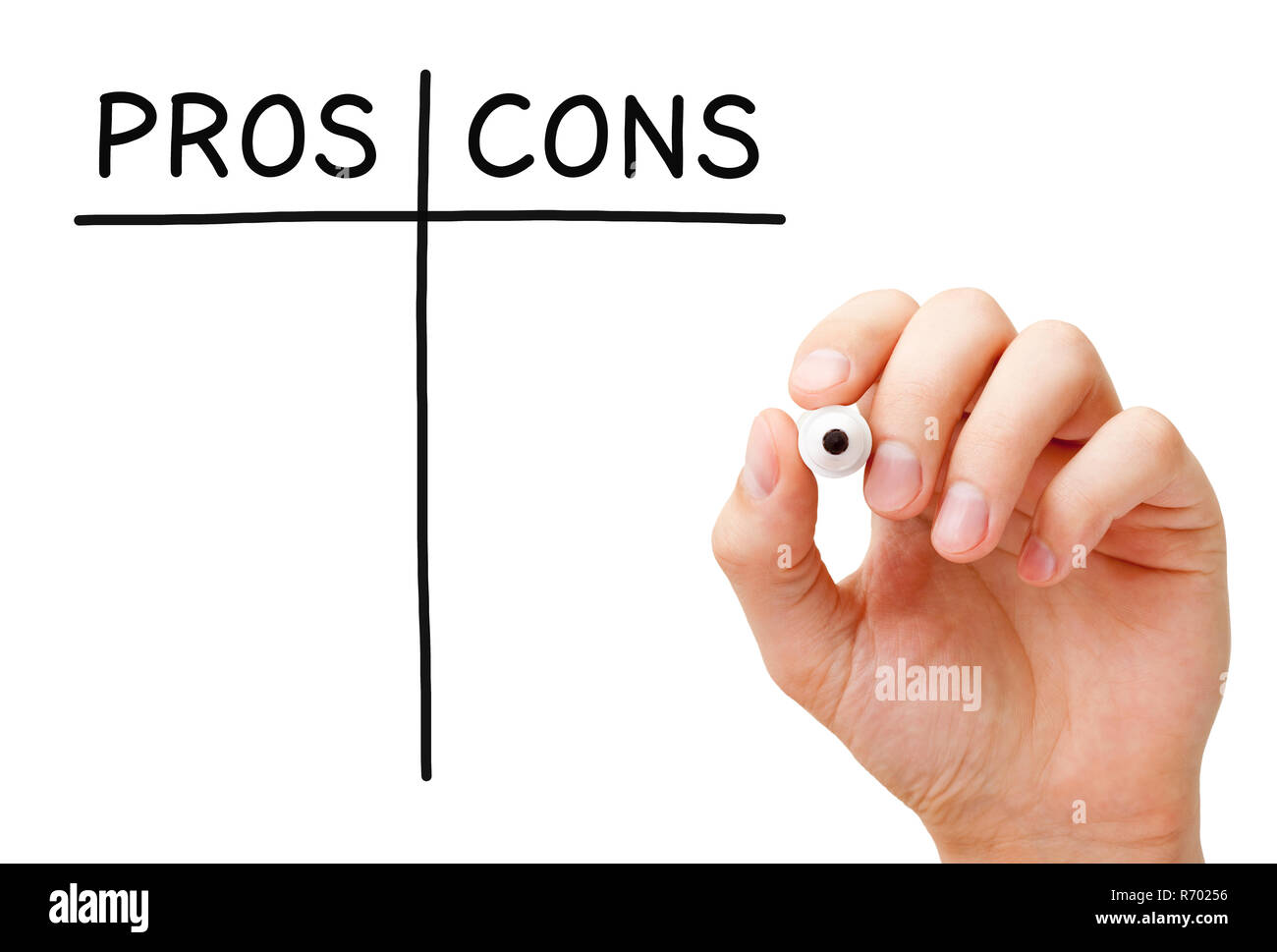 blank pros and cons chart