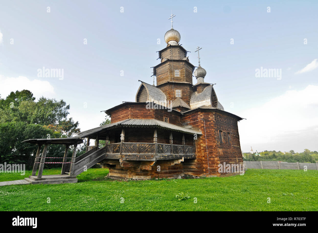 Museum of Wooden Architecture and Peasant Life - Ancient wooden church. Suzdal, Russia Stock Photo