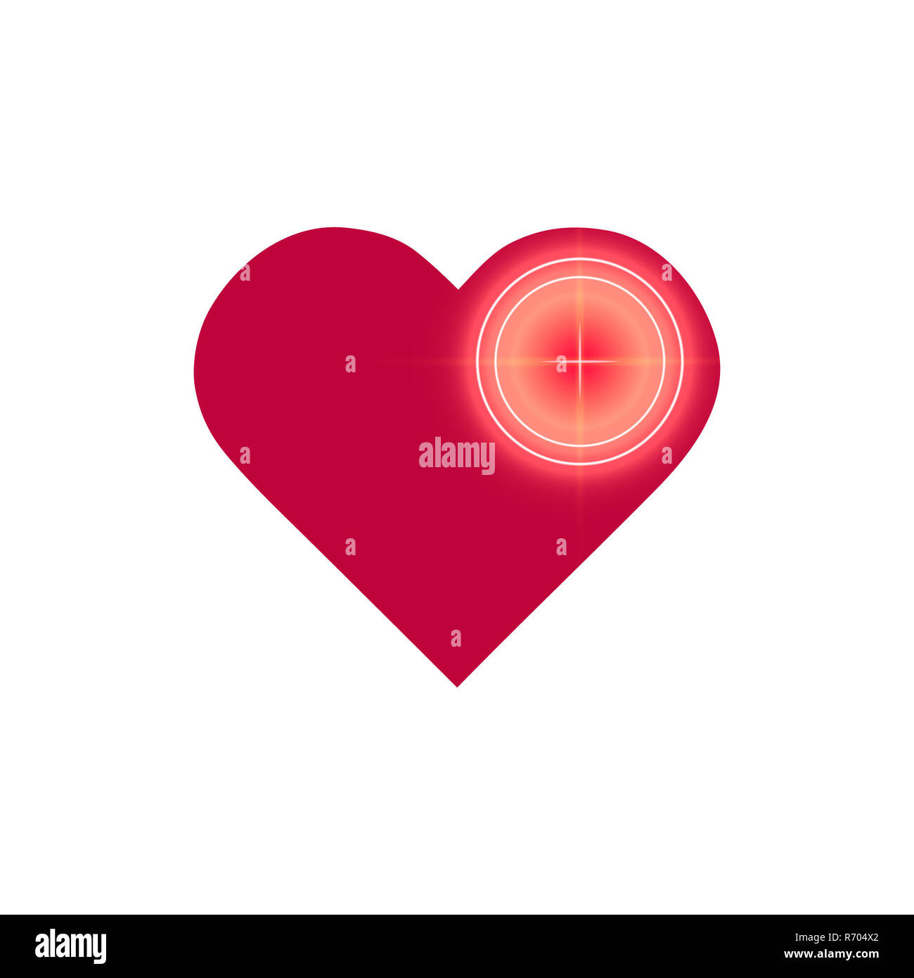 Line heart arrow icon flat hi-res stock photography and images - Alamy