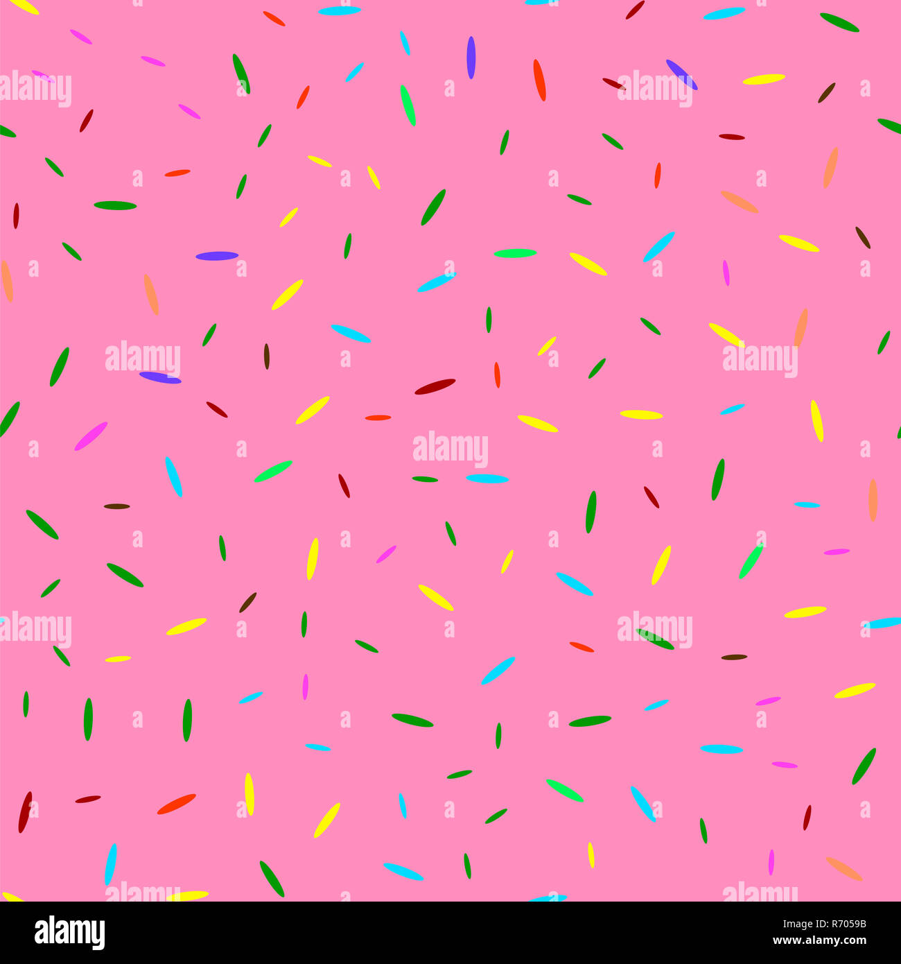 Donut Pink Texture. Glaze and Colored Sprinkles Seamless Pattern Stock ...