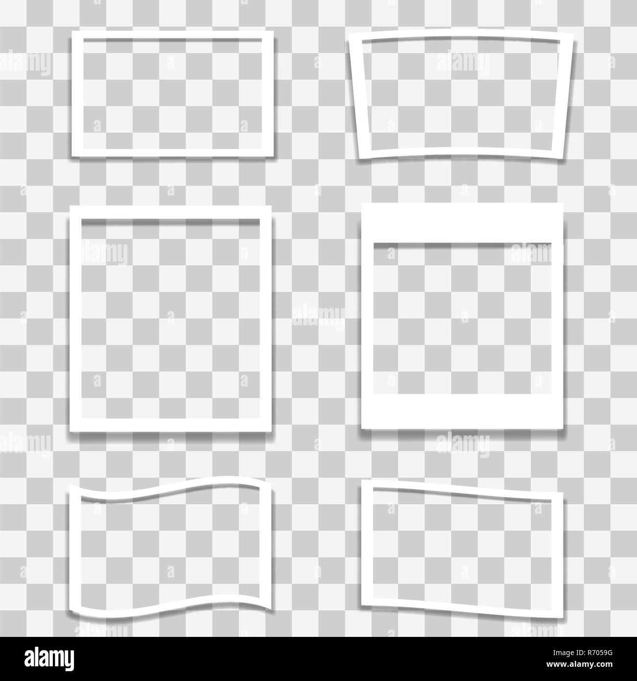 Set of Different Photo Frames Stock Photo Alamy