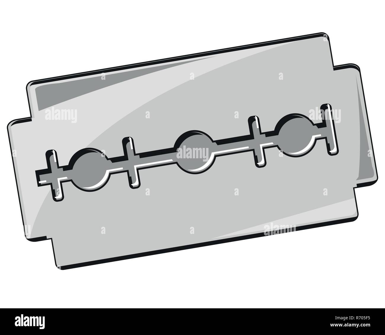 Blade for razor on white background is insulated Stock Vector