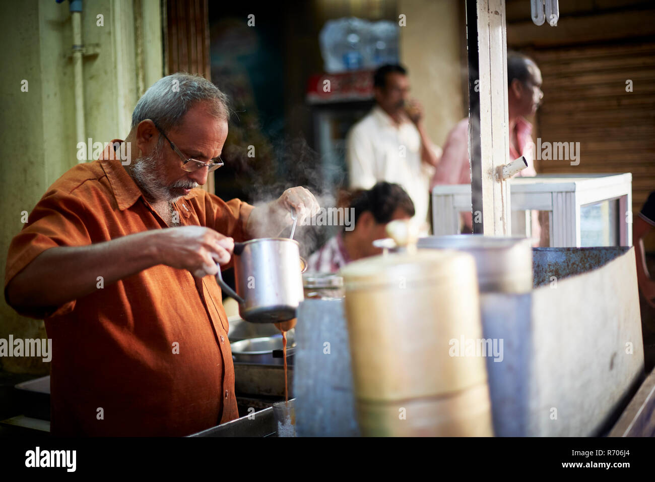 Traditional tea stall in tamilnadu Madurai Stock Photo