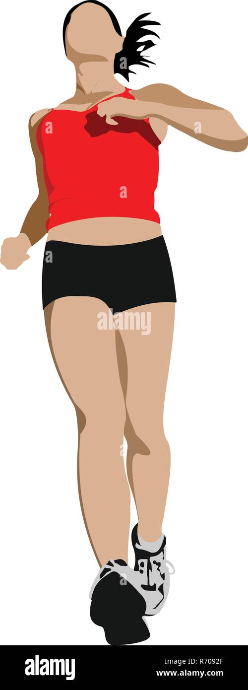 The running woman. Vector illustration Stock Vector Image & Art - Alamy