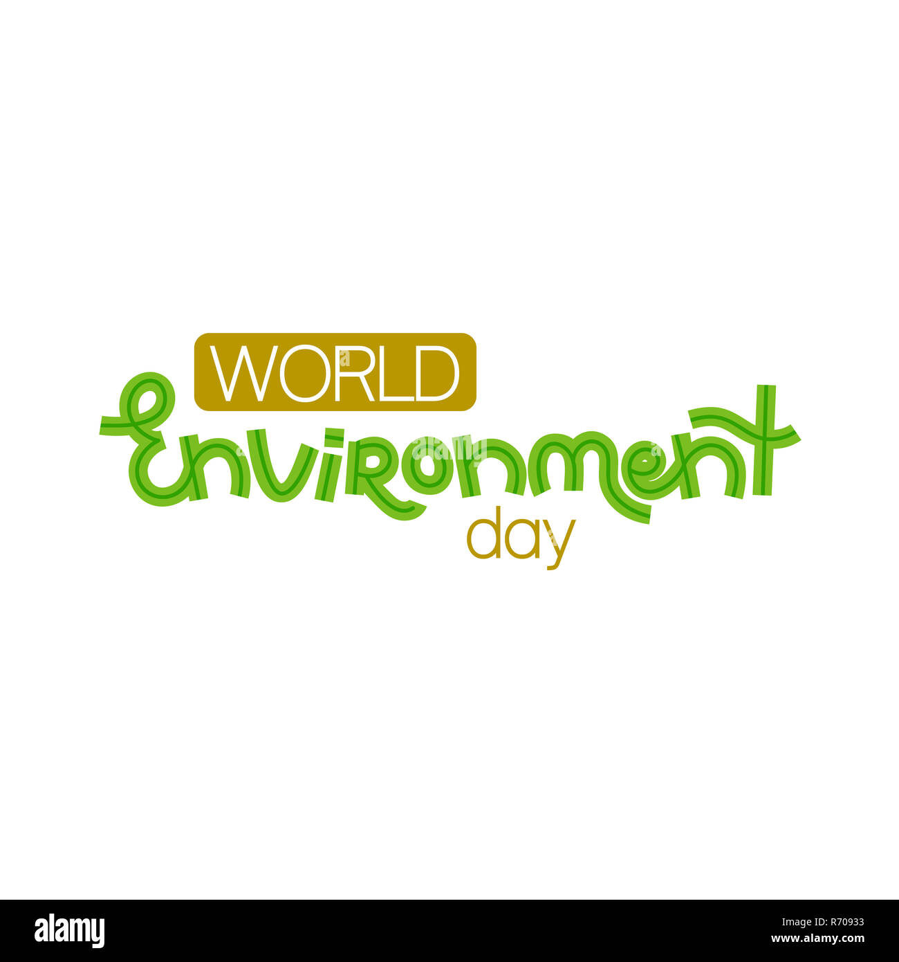 World environment day. Creative hand drawn lettering. Save nature. Eco friendly design. It can be used for banner, poster, invitation, card, brochure Stock Photo