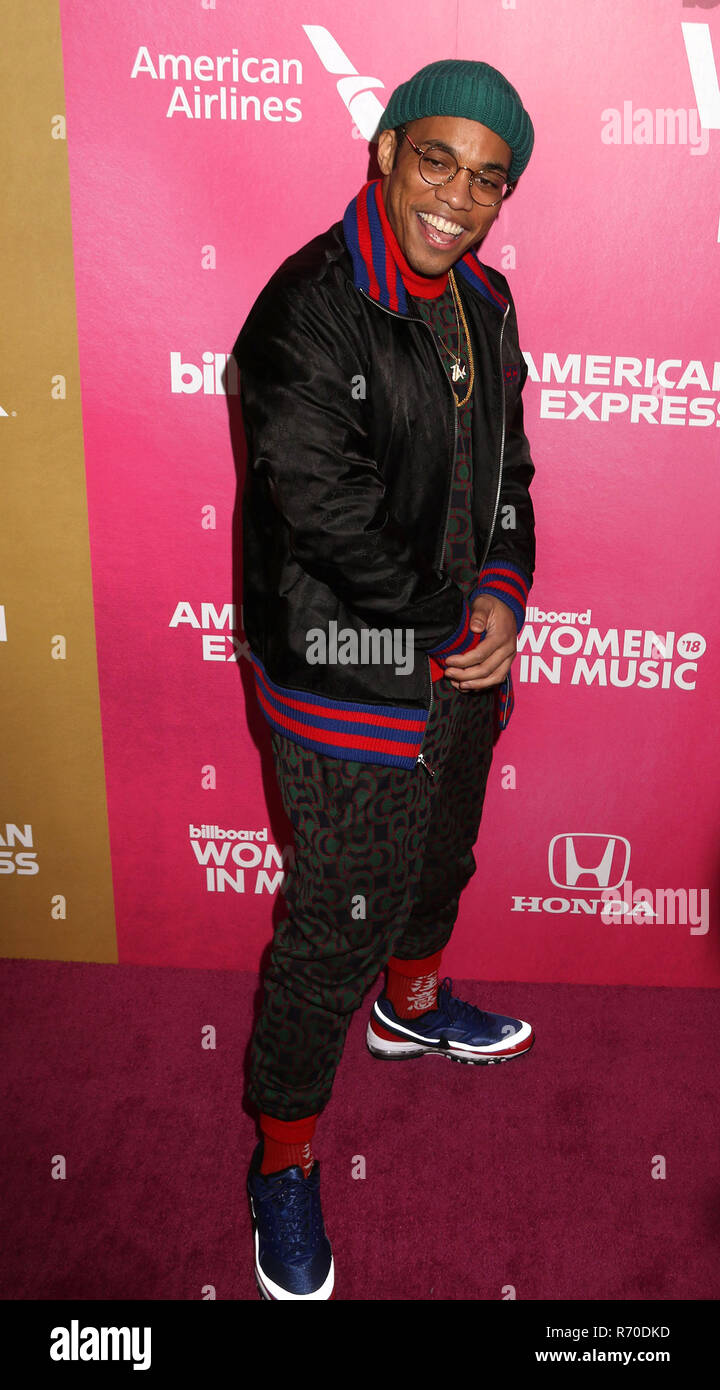 December 6, 2018 - New York City, New York, U.S. - Singer/musician ANDERSON .PAAK attends Billboard's 13th Annual Women in Music event held at Pier 36. (Credit Image: © Nancy Kaszerman/ZUMA Wire) Stock Photo