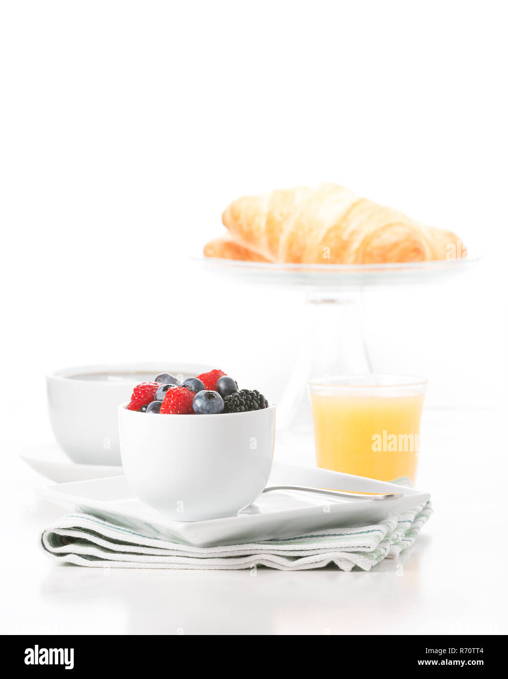 Fresh Fruit Breakfast Portrait Stock Photo - Alamy