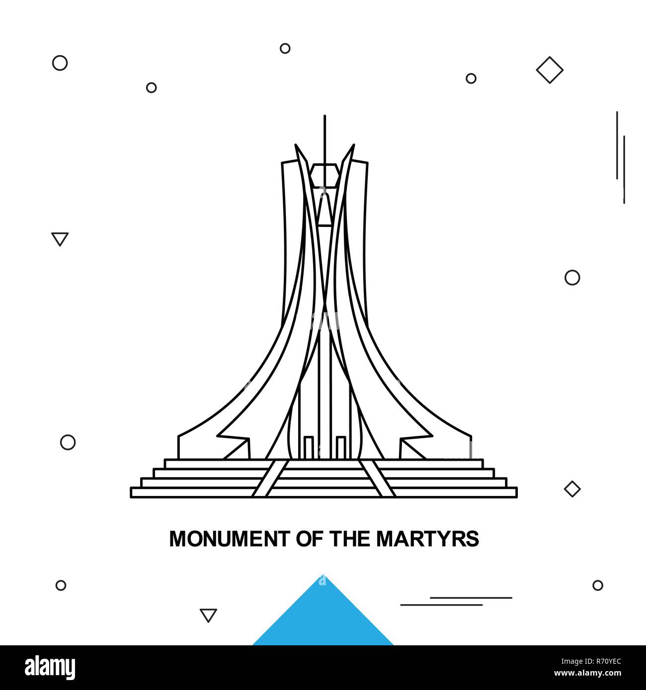 MONUMENT OF THE MARTYRS Stock Vector