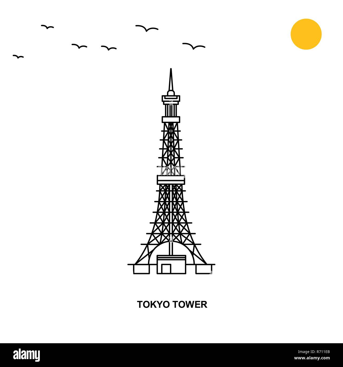 Tokyo Tower Silhouette Vector PNG Creative Elements Of Tokyo Tower In  Japanese Architecture Tokyo Drawing Tower Drawing Japanese Drawing PNG  Image For Free Download