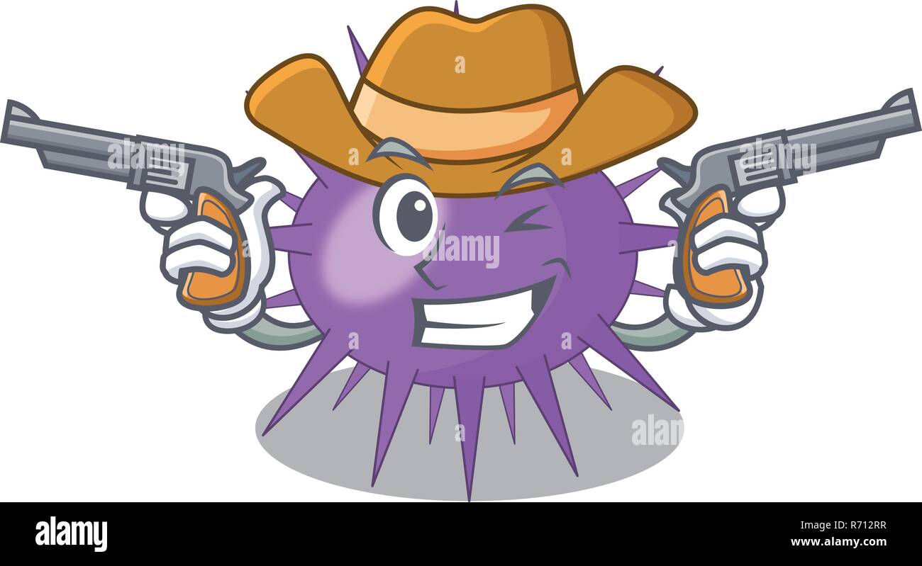 Cowboy sea urchin drawing engraving ink 