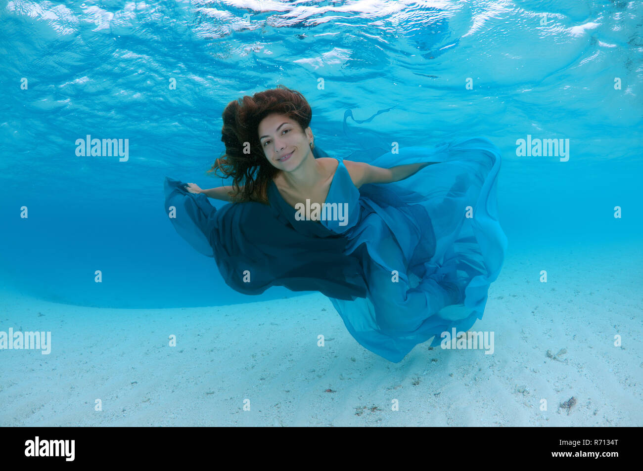 swimming in dress