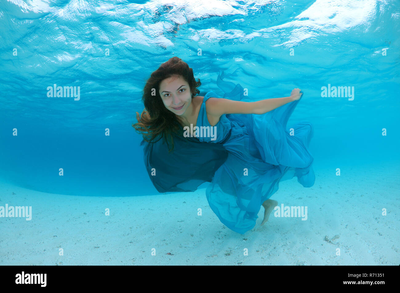 swimming in dress