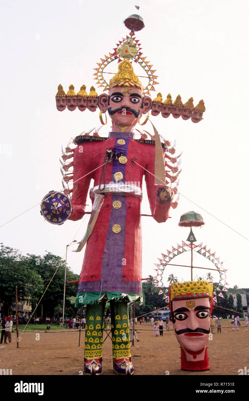 Ravan statue on Ramleela utsav at Dussera dusera Festival dadar ...