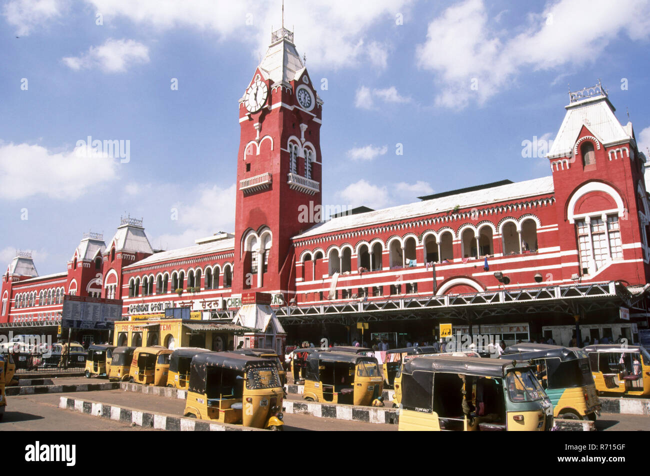 chennai central railway station, chennai, tamil nadu, india Stock Photo
