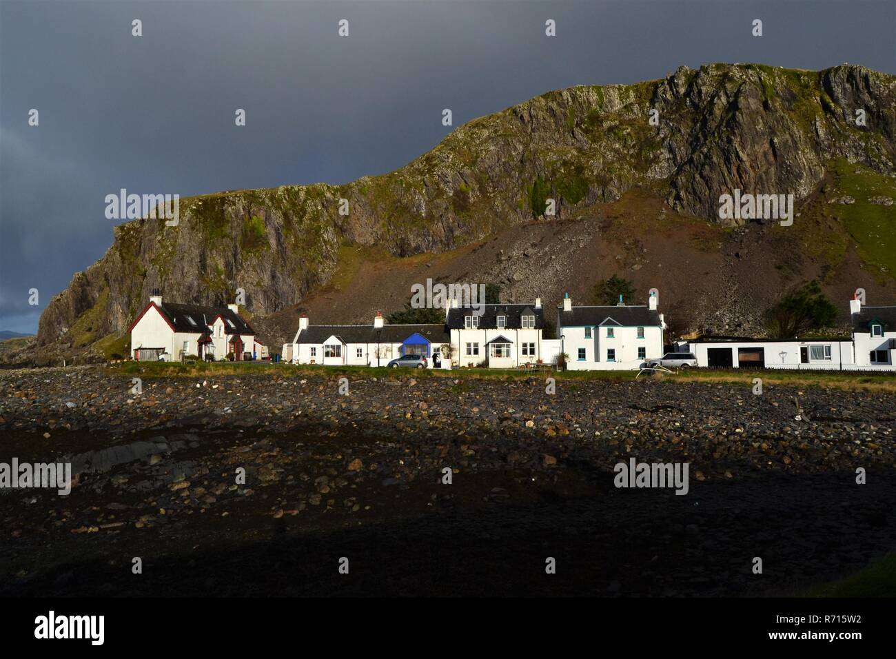 Seil Island Quarry Pit Cottages, Scotland Stock Photo Alamy