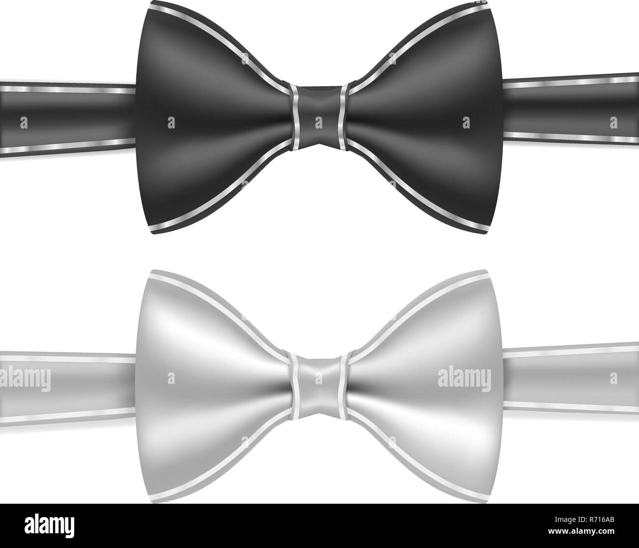 Black and white bow ties Stock Vector