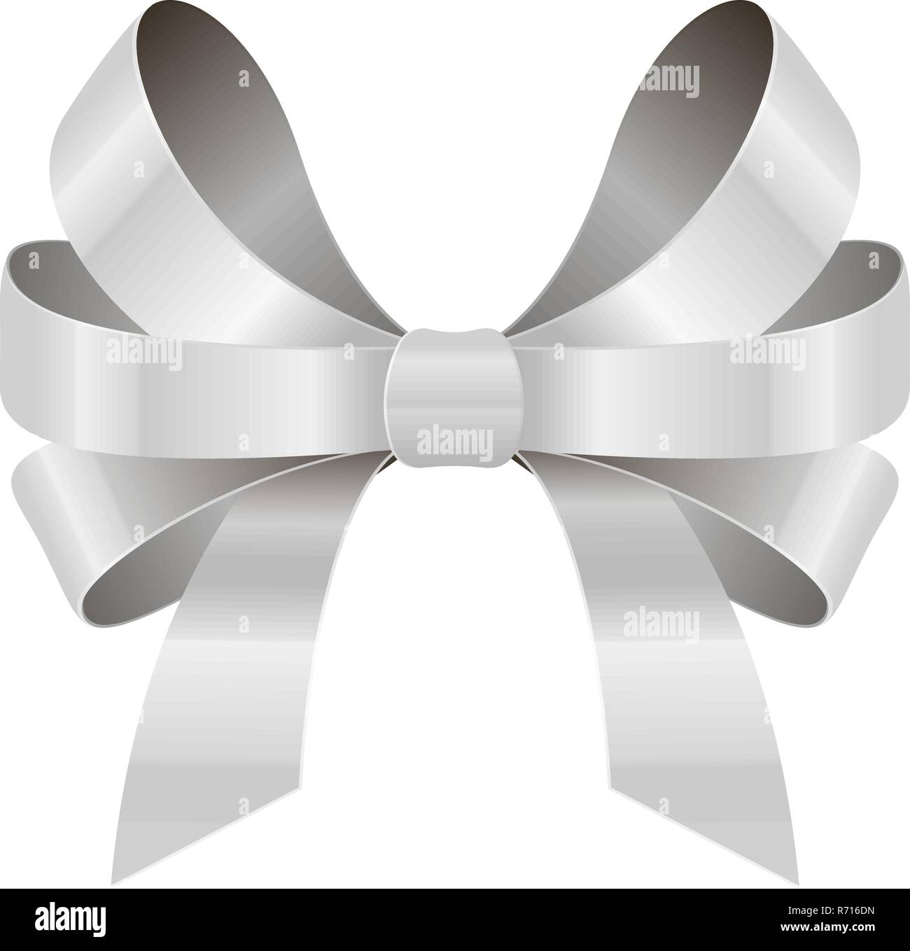 White ribbon bow Stock Vector