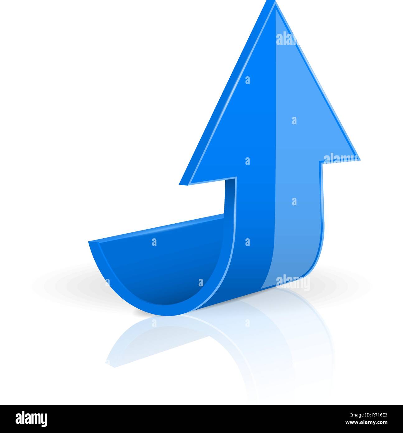 Arrow. Blue moving up 3d icon Stock Vector Image & Art - Alamy