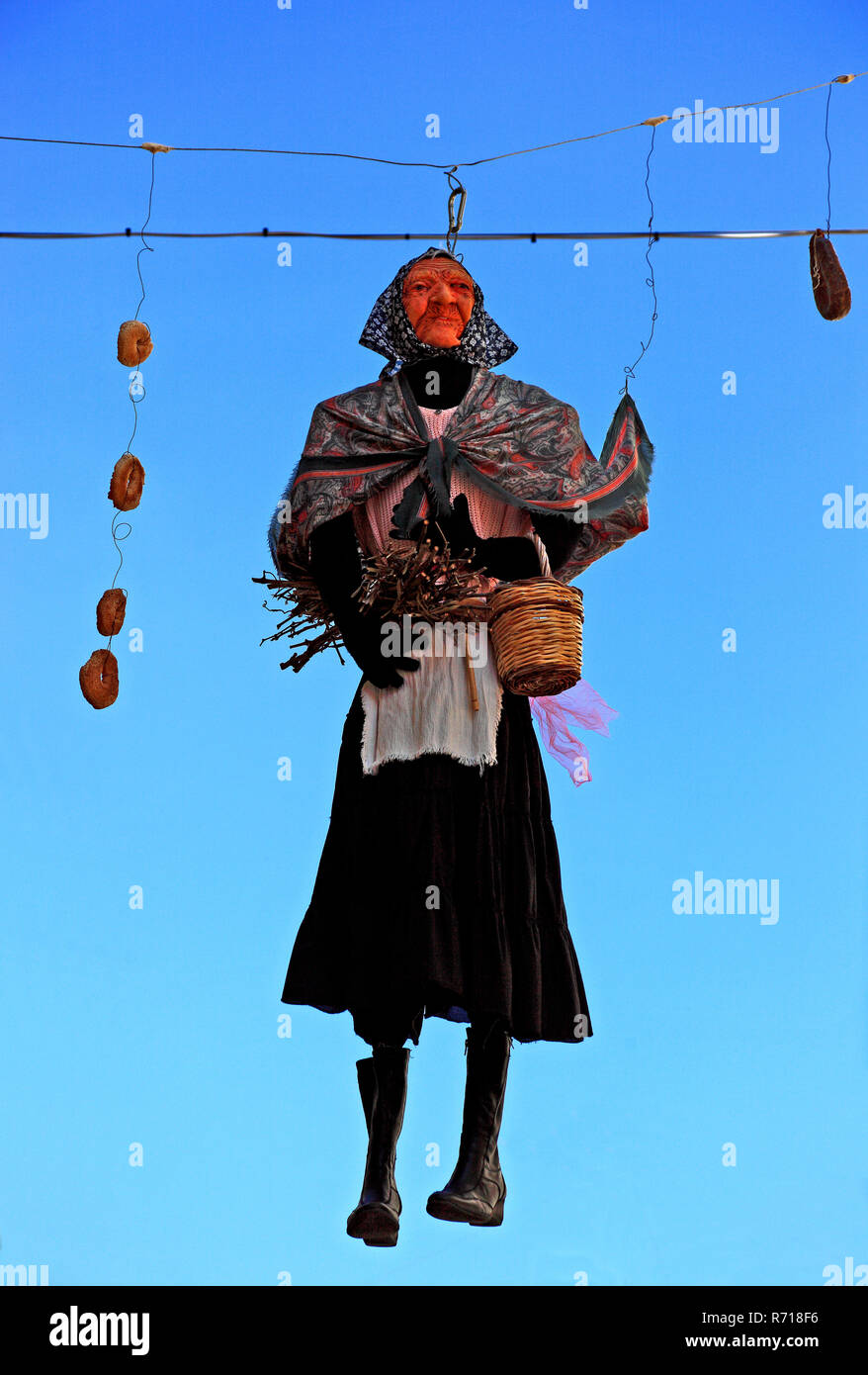 Easter tradition in the historic centre, Easter witch, Martina Franca, Apulia, Italy Stock Photo