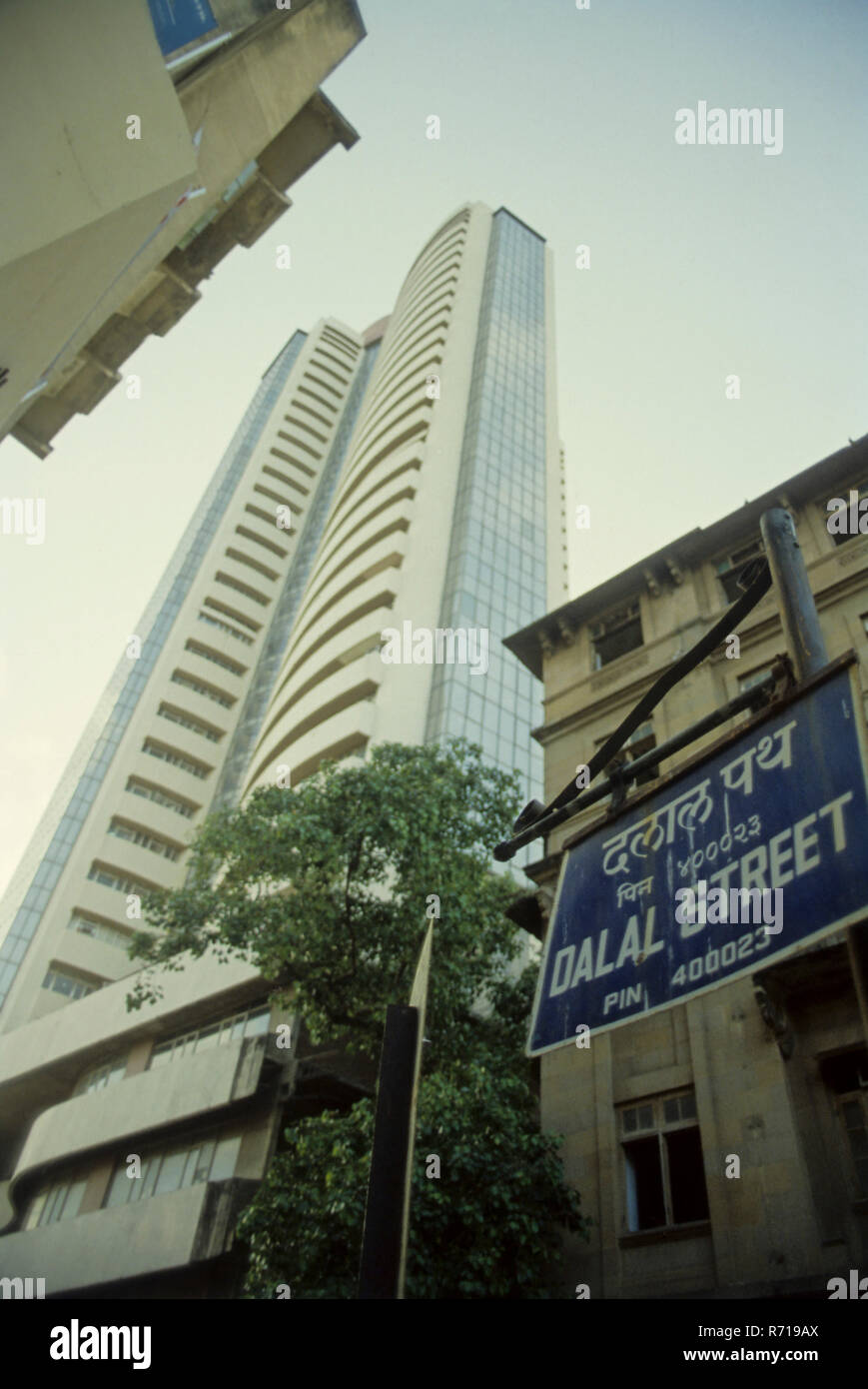 stock exchange building, mumbai bombay, maharashtra, india Stock Photo