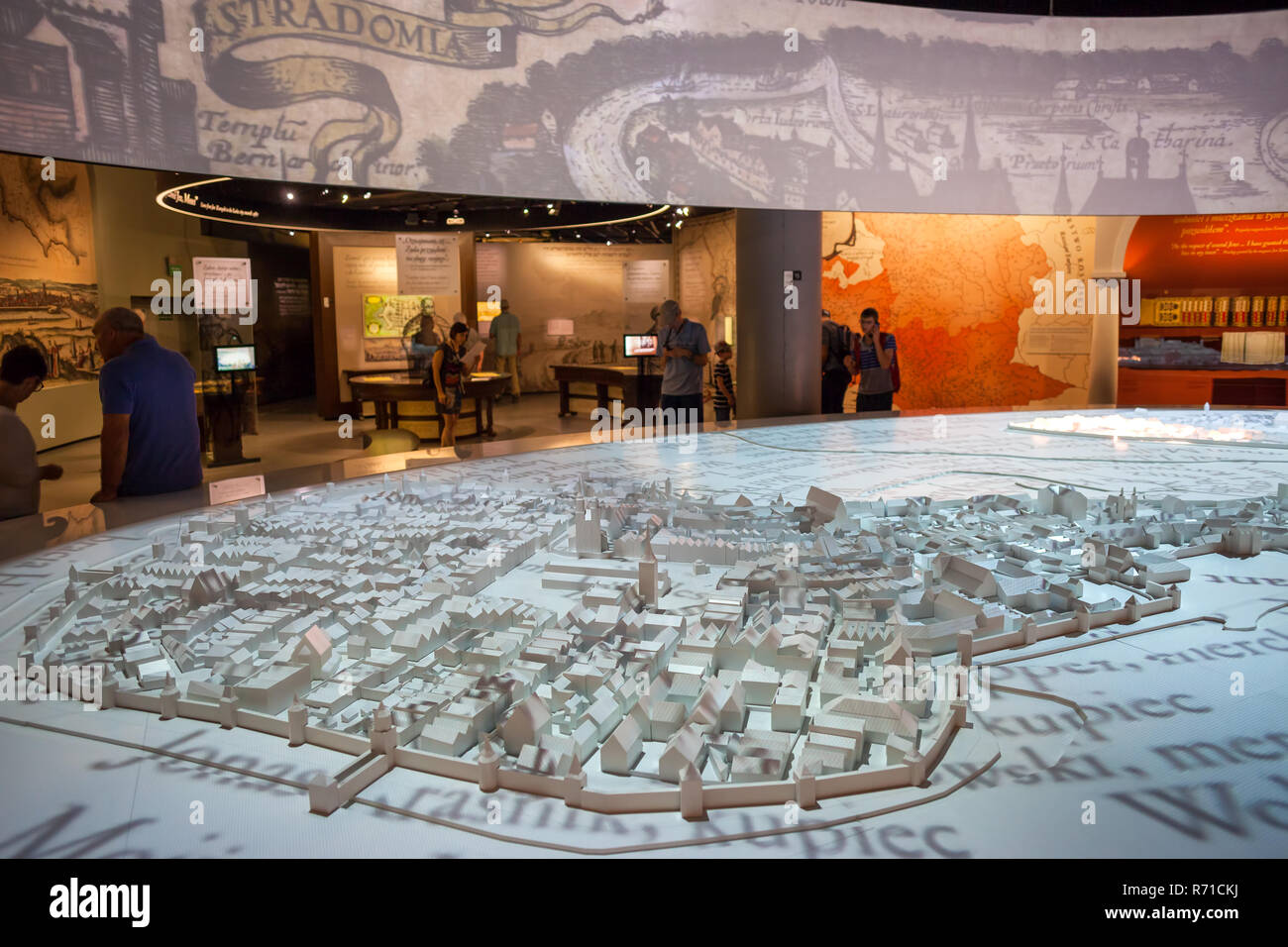 Poland, Warsaw, Krakow city model in POLIN Museum of the History of Polish Jews interior Stock Photo