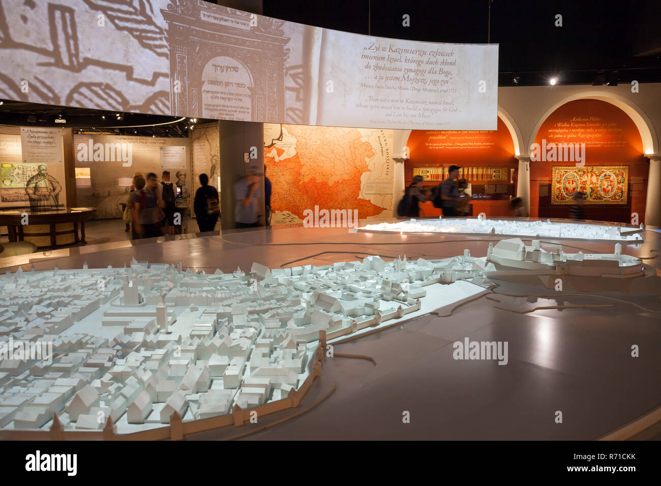 Poland, Warsaw, Krakow city model in POLIN Museum of the History of Polish Jews interior Stock Photo