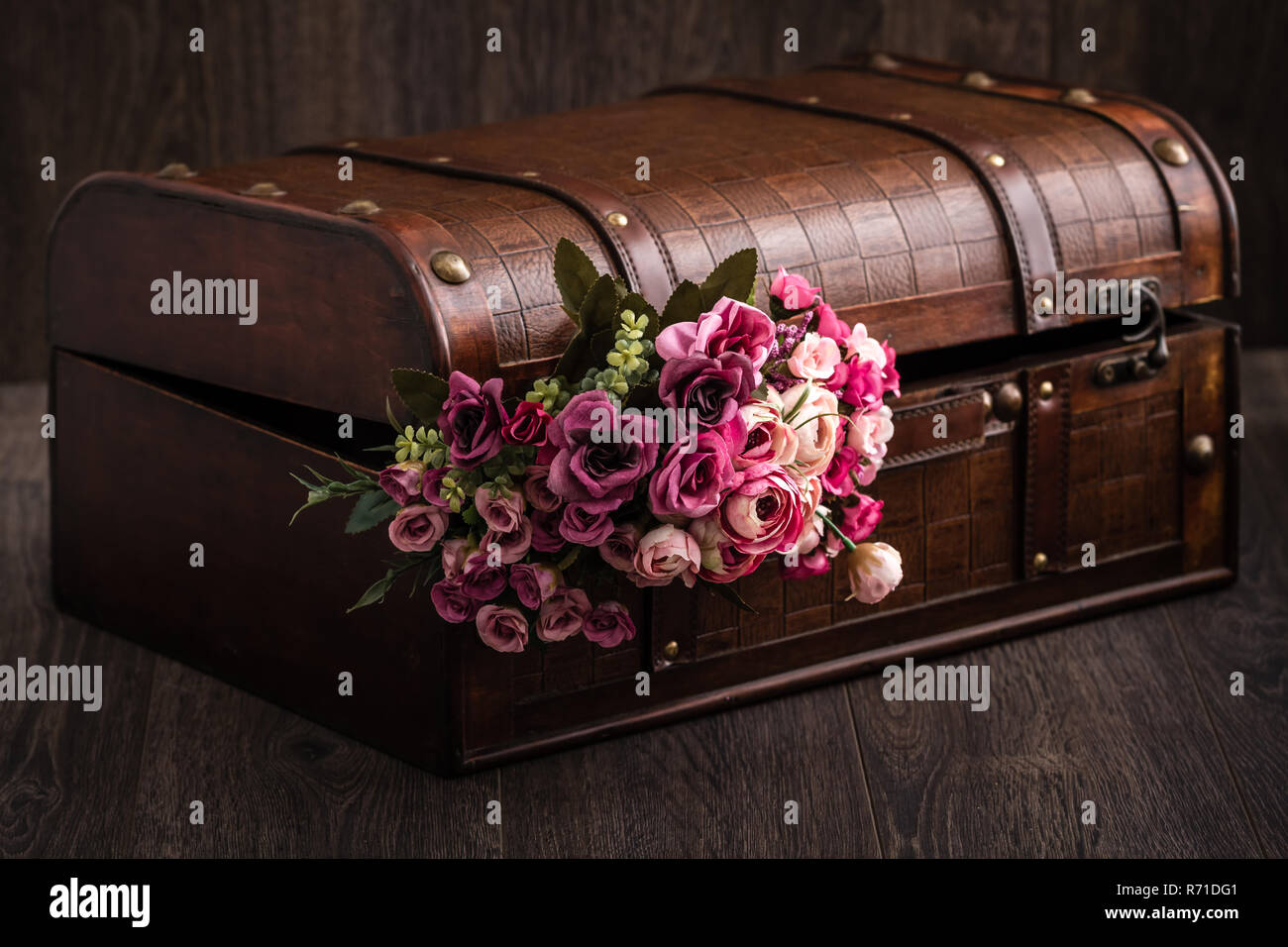 Decorative Trunk Treasure Chest Storage Box Stock Photo Alamy