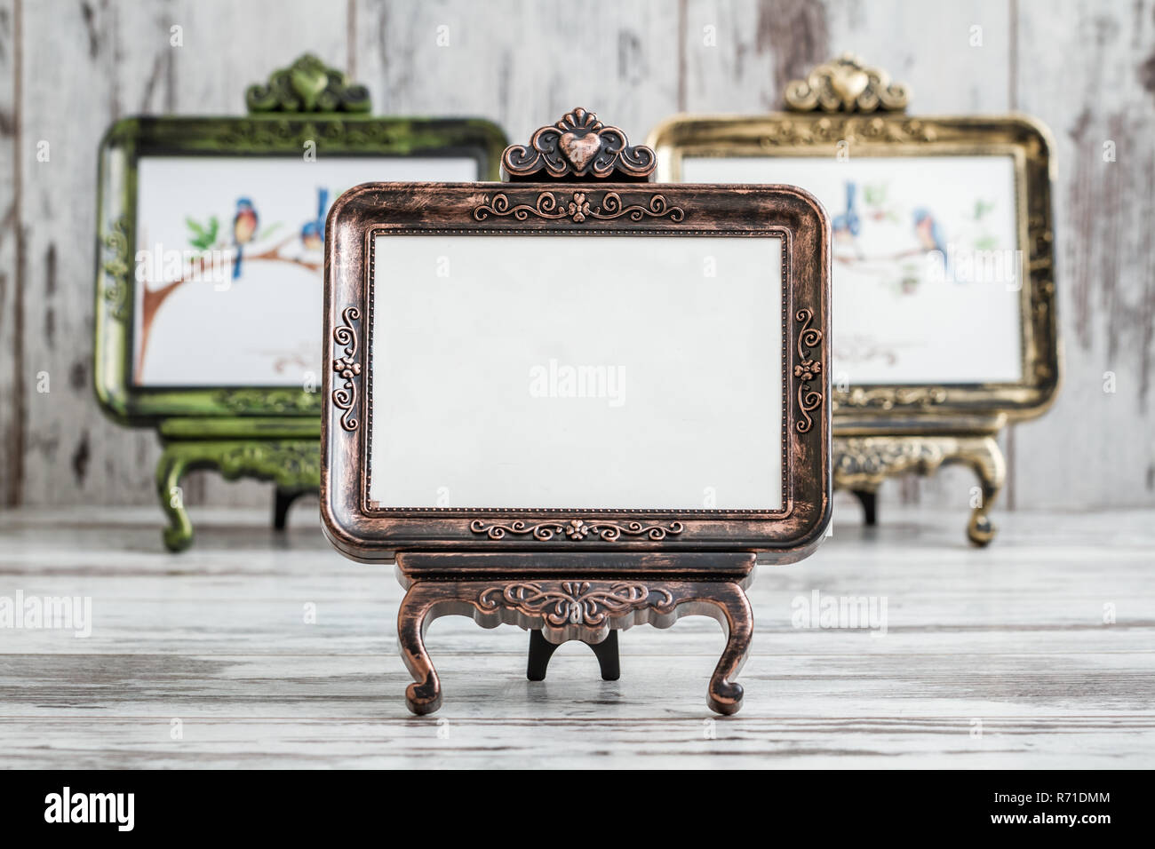 Decorative Vintage Tabletop Freestanding Picture Frames Stock Photo Alamy