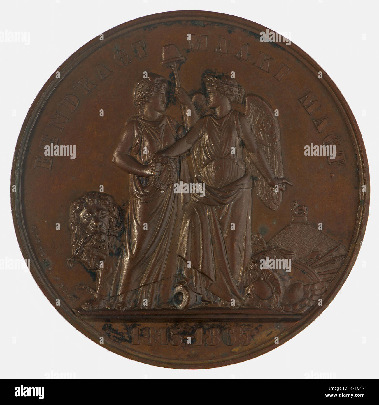 Bronze Waterloo commemorative medal