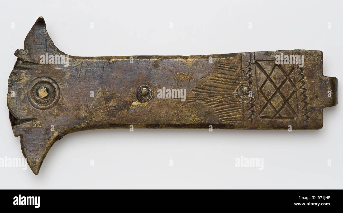 Brass decorative fittings with engraving, ornamental fittings soil find