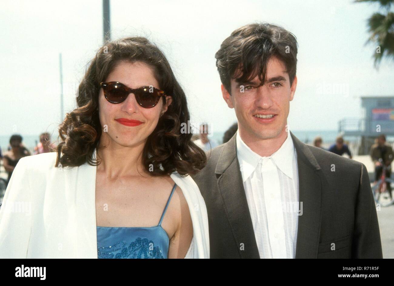 SANTA MONICA, CA - MARCH 27: Actress Catherine Keener and husband actor Dermot Mulroney attend the Eighth Annual IFP/West Independent Spirit Awards on March 27, 1993 at the Santa Monica Beach in Santa Monica, California. Photo by Barry King/Alamy Stock Photo Stock Photo