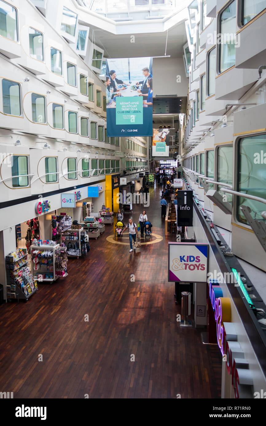 Cruise ship shopping inside hi-res stock photography and images