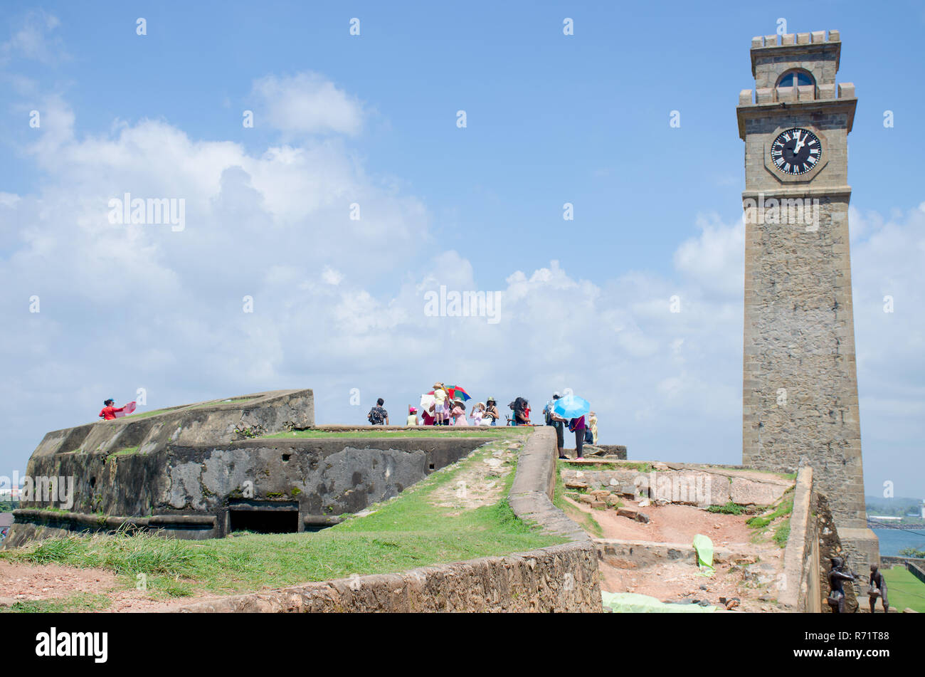 Clock tower Galle fort in Sri Lanka Stock Photo - Alamy