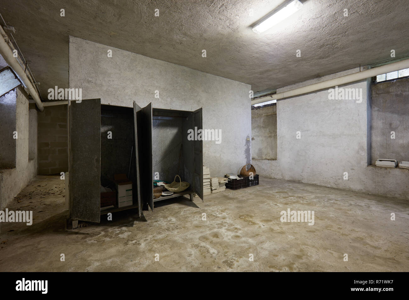 Dirty basement in old house interior Stock Photo