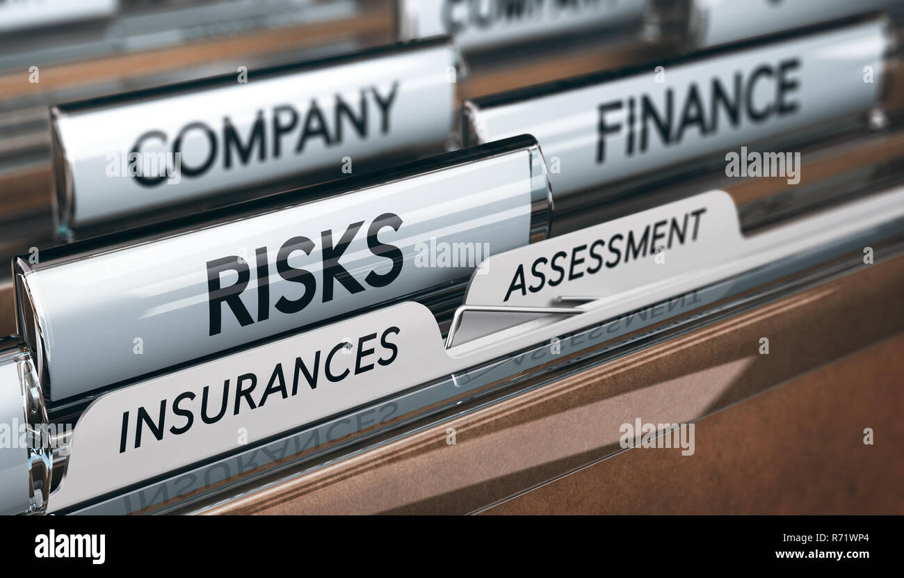 Enterprise risk assesment and management. Insurances. Stock Photo