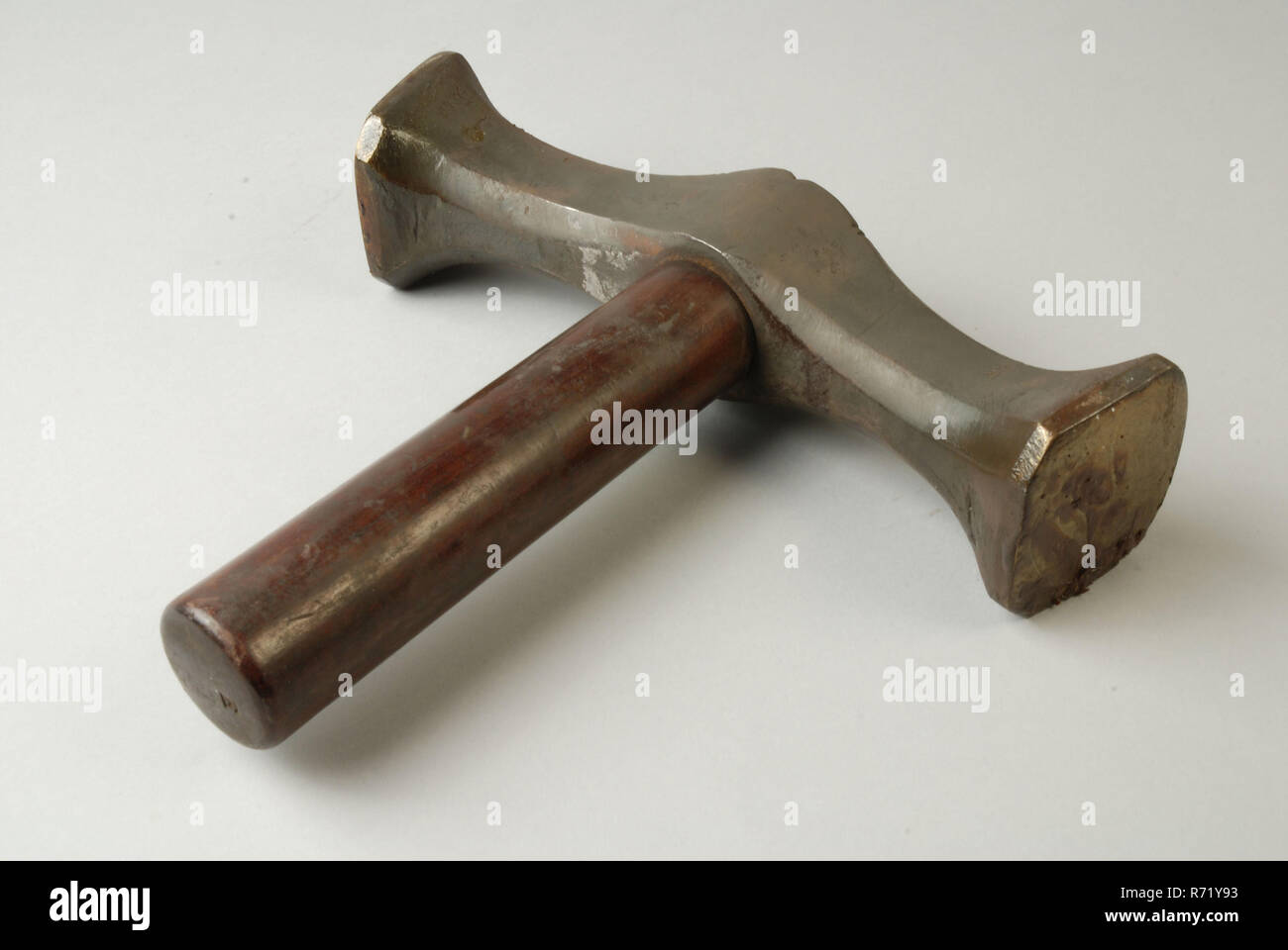 Pewter hammer, hammer from casting, hammer tool kit metal iron wood