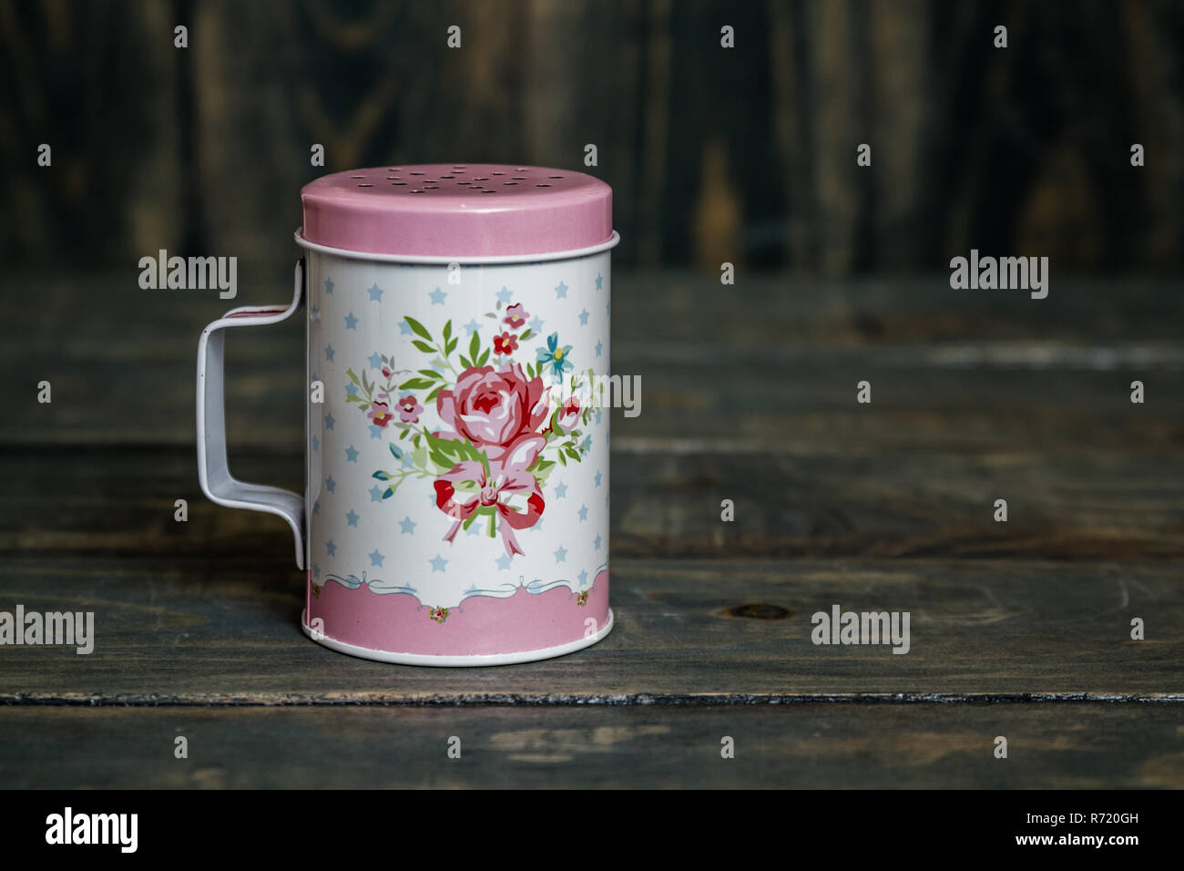 Metal Powdered Sugar Shaker with Floral Pattern Stock Photo Alamy