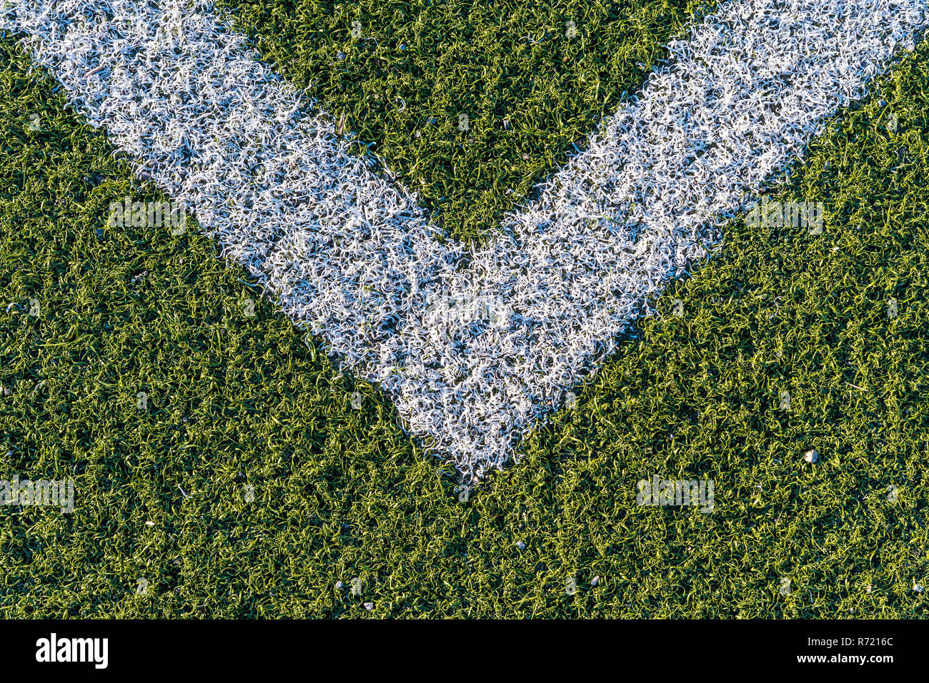 detail of a football field with outline Stock Photo